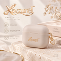 Xavzurel™ Ivory Matte Earbud Case with Gold Heart Charm — main design